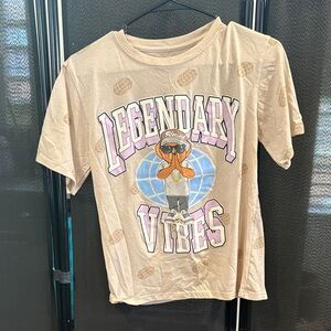 Vibe Cool Bear Globe Kids T-Shirt - Cream